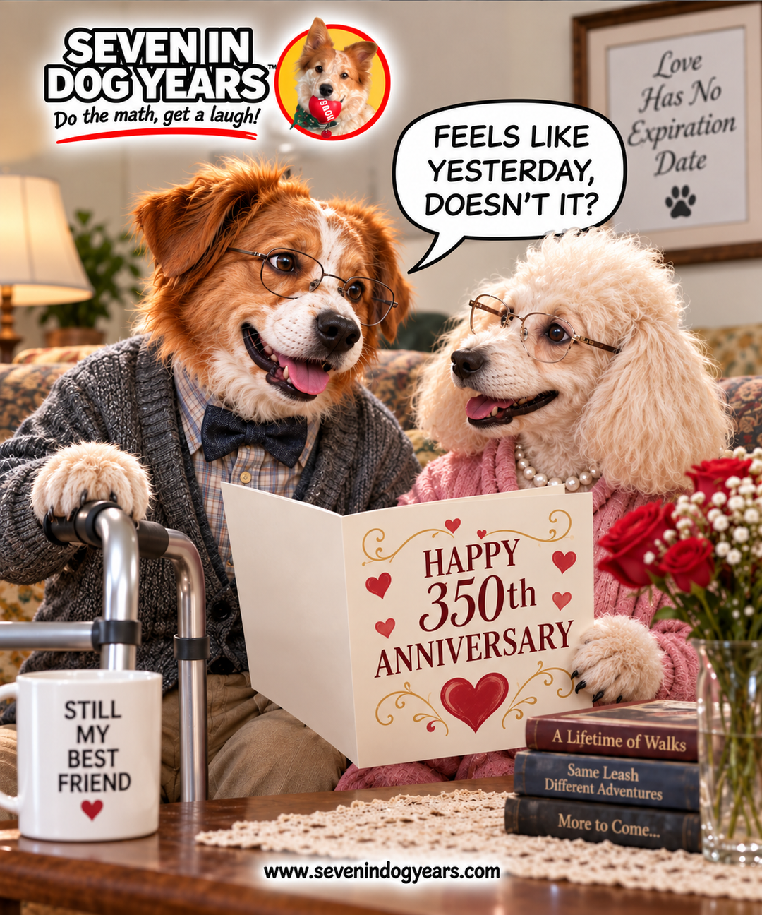 "Golden Anniversary" Photorealistic Digital Greeting Card