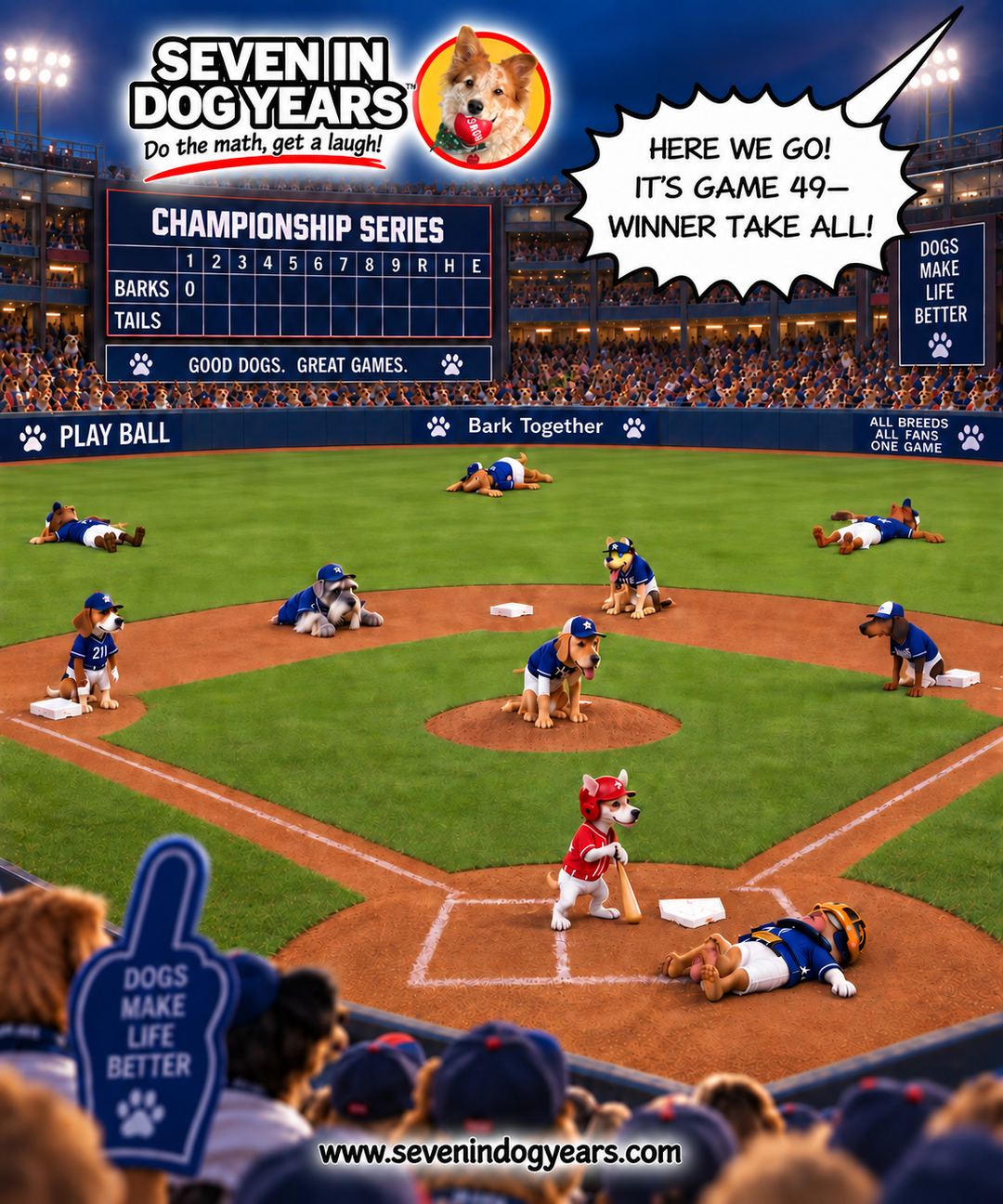 "Game 49" Photorealistic Digital Greeting Card