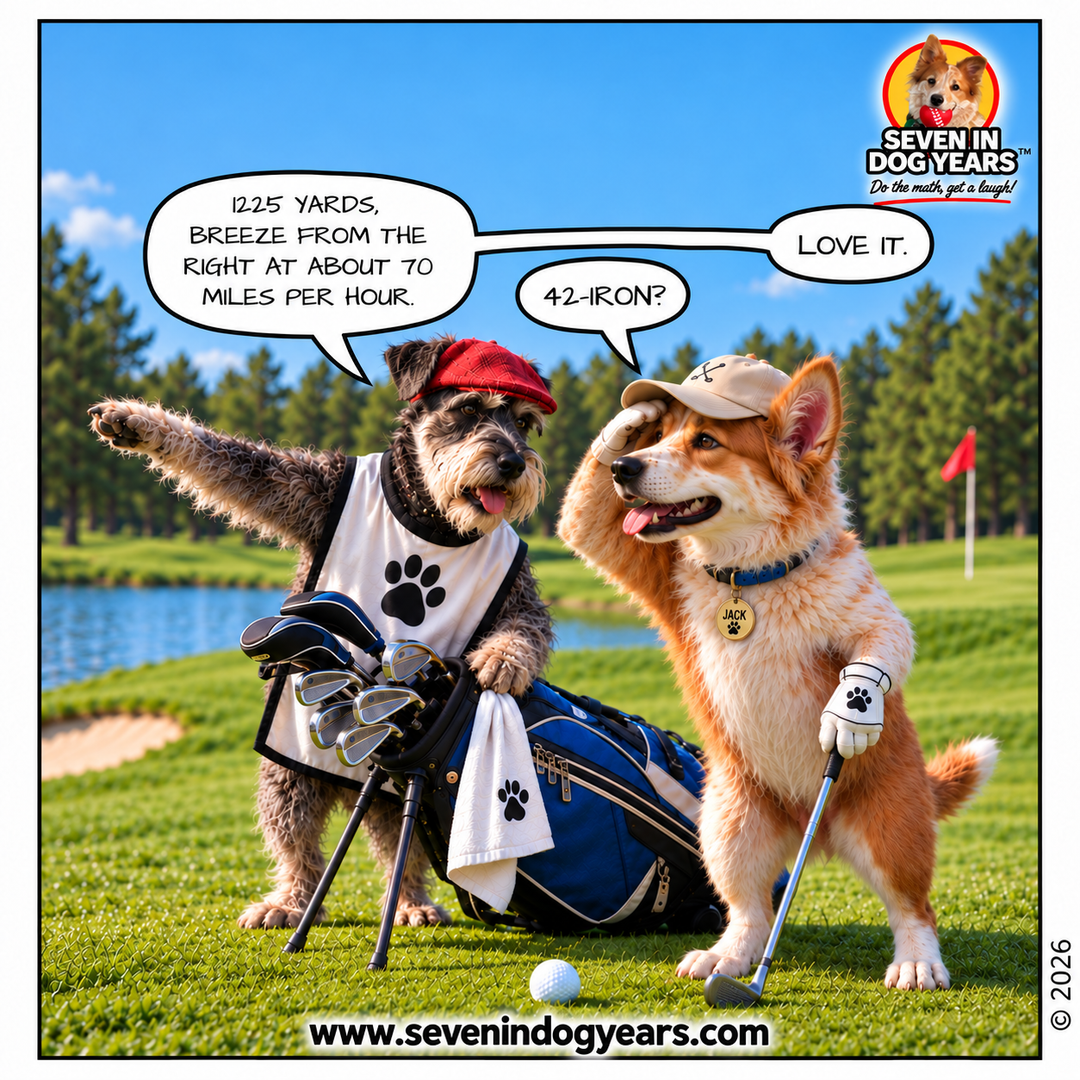"Golfer-Caddy" Photorealistic Digital Greeting Card