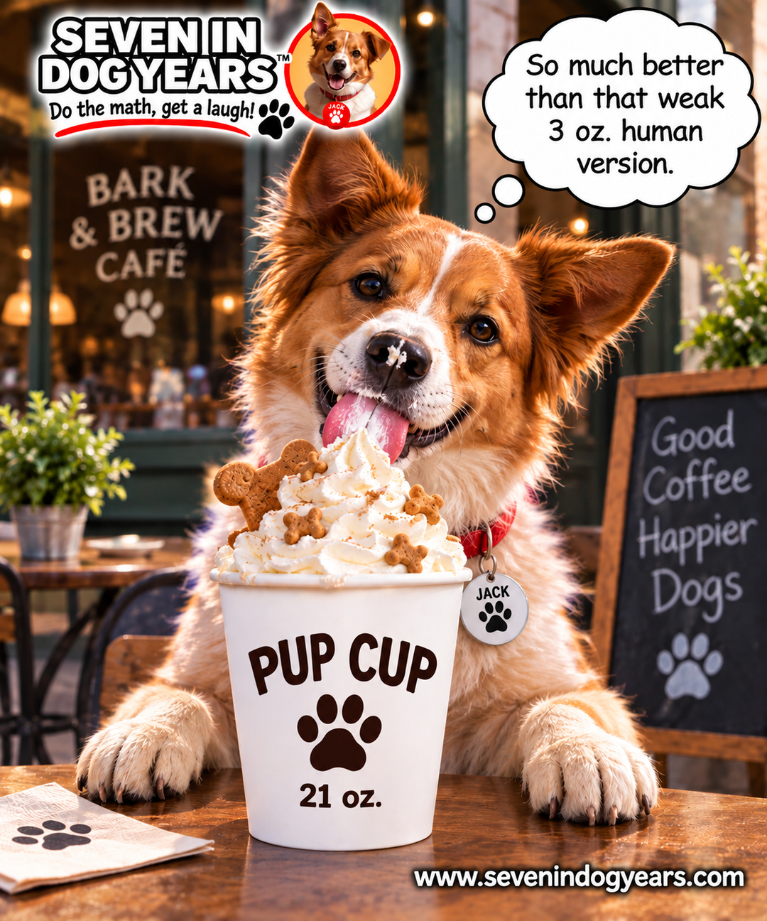 "Pup Cup" Photorealistic Digital Greeting Card
