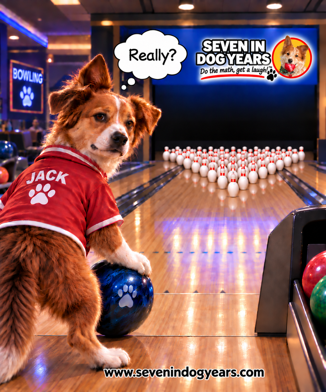 "Bowling Alley" Photorealistic Digital Greeting Card