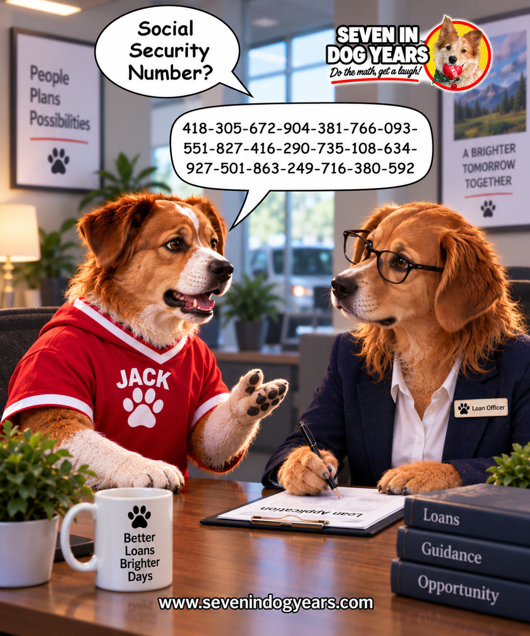 "Social Security Number" Photorealistic Digital Greeting Card